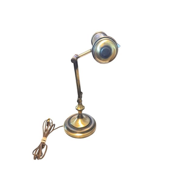 Vintage Underwriters Laboratories Brass Bankers Piano Desk Lamp - Picture 5 of 12